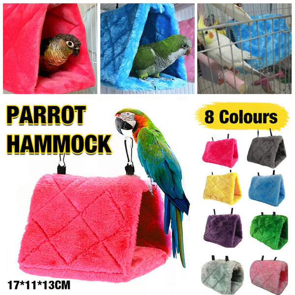 Pet Bird Parrot Parakeet Budgie Warm Hammock Cage Hut Tent Bed Hanging Cave AU