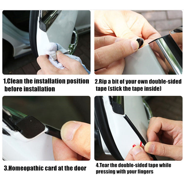 Car Door Edge Protector Anti-Scratch Protection Strip Trim Seal Rubber Strip DIY