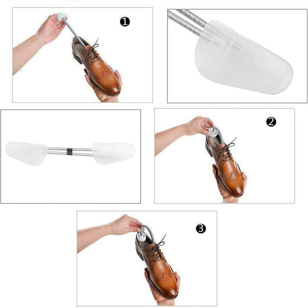 20/40X Adjustable Plastic Shoe Tree Shaper Keeper Footwear White Shoe Stretcher