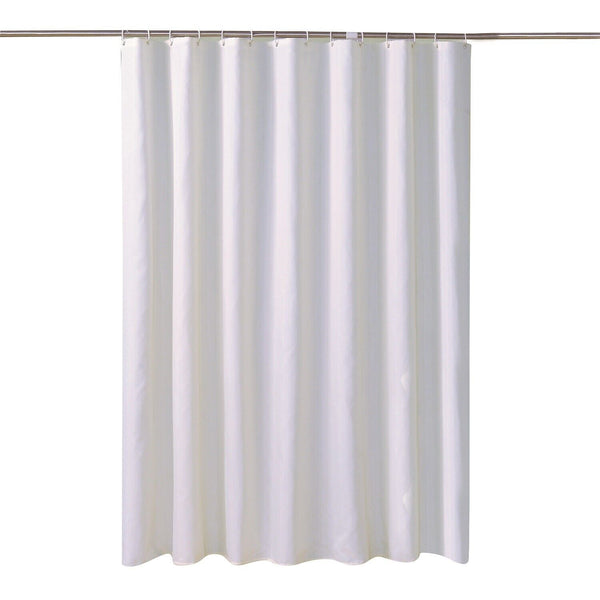 Extra Long Shower Curtain Waterproof Fabric With Hooks Weighted Hem 180x200cm AU