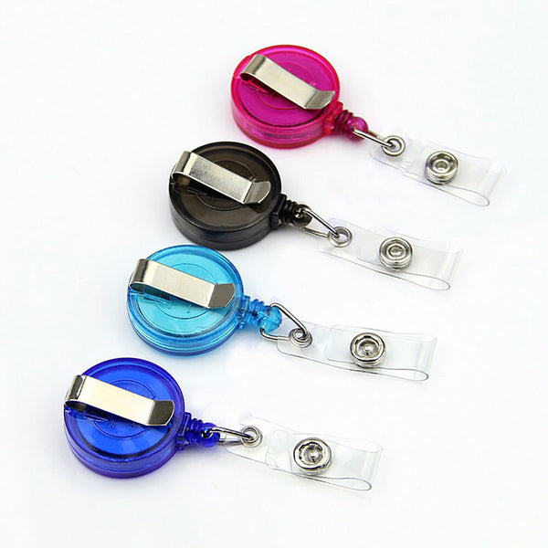 10x Retractable Badge Holder ID Card Plastic Work Key Ring Security Clip Reel AU