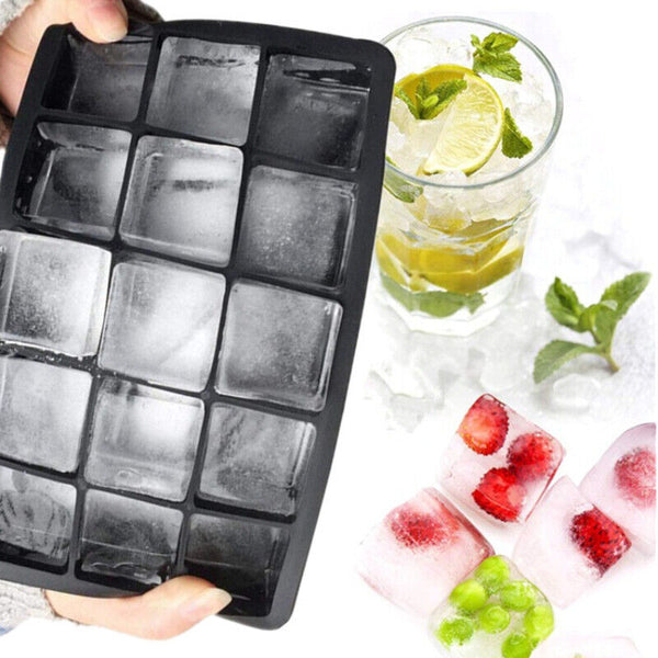 15 Block Ice Cube Maker Tray Big Silicone Mold Sphere Whiskey Frozen Tray AU
