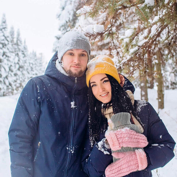 2 Litre HOT WATER BOTTLE Knitted Cover Winter Warm Rubber Bag Relaxing Warmer AU