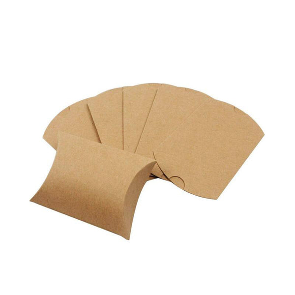 100pcs Candy Boxes Pillow Favor Gift Box Wedding Party Favour Kraft Paper