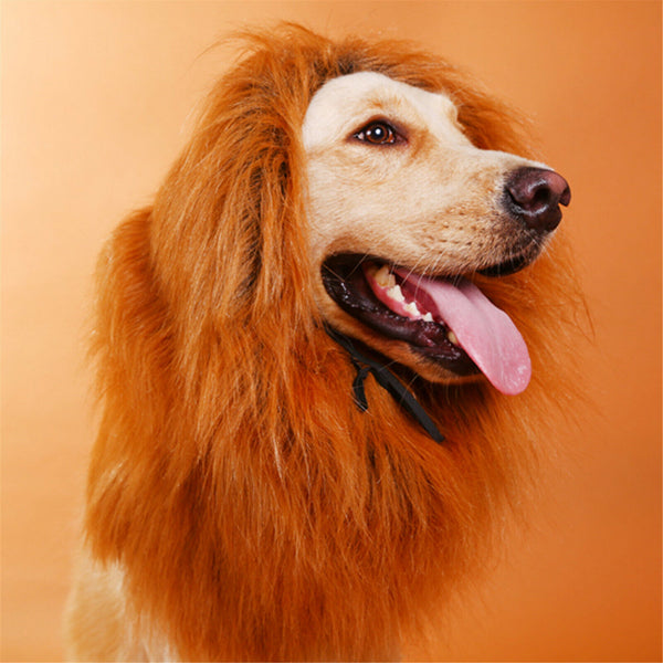 Pet Large Lion Costume Mane Wig Dog Fancy Dress Up Party for Halloween ClothesAU