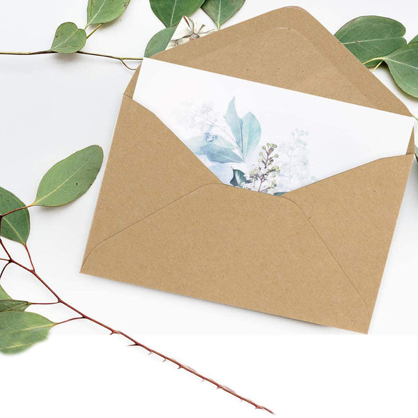 40x Kraft Envelopes Brown Mailer For Thank You Card RSVP Cards Envelopes 11x16CM