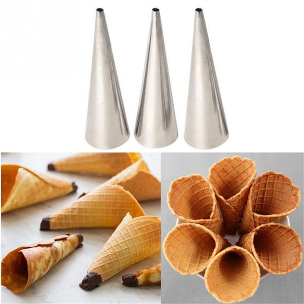 Steel Pastry Cream Horn Molds Conical Tube Cone Pastry Roll Horn Mould