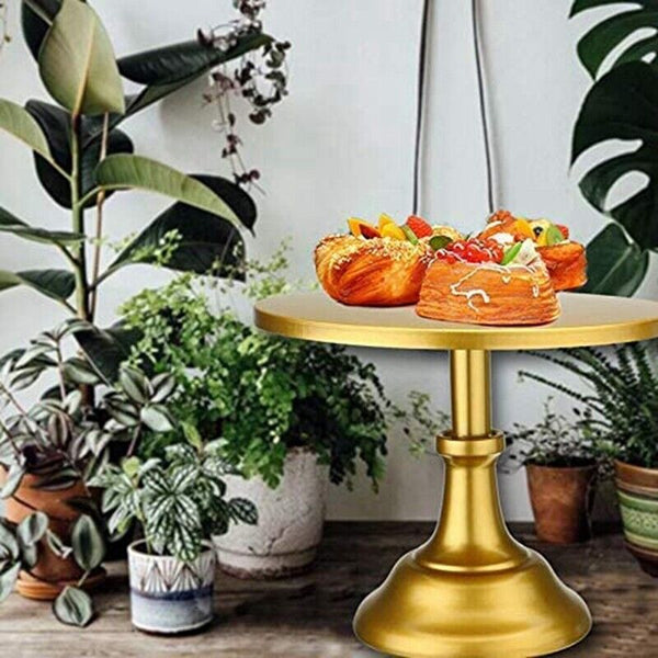 25cm Cake Stand Gold Iron Cupcake Wedding Dessert Bar Party Pedestal Fruit Tray