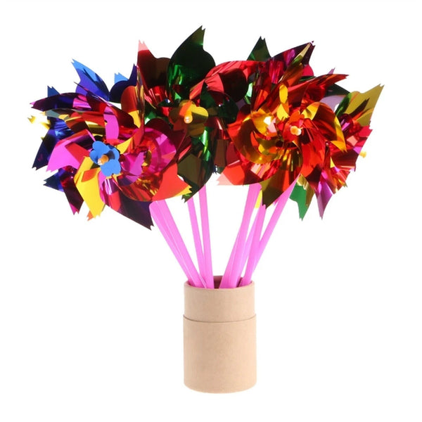 Plastic Windmill Pinwheel Wind Spinner Kids Toy Lawn Garden Party Decor