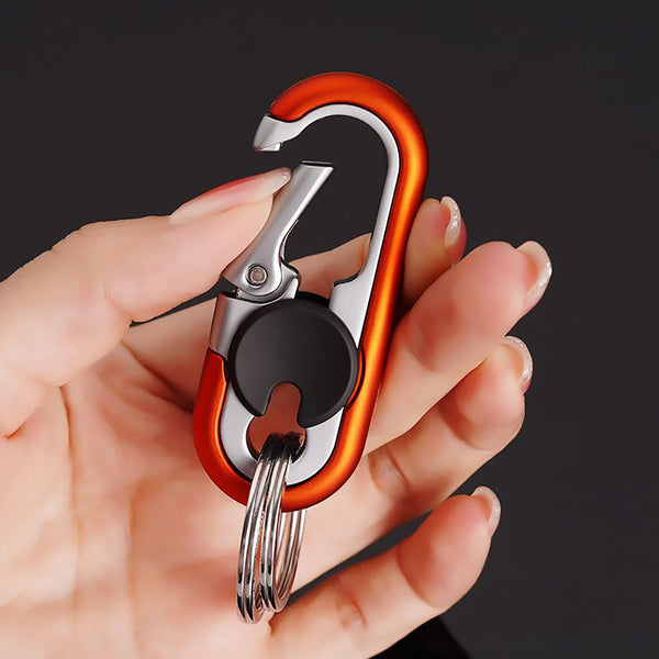 1X Outdoor Climbing Stainless Steel Buckle Carabiner Keychain Key Ring Clip Hook