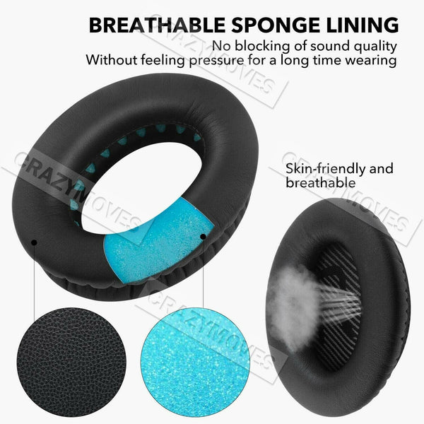Replacement Ear Pads Cushions for Bose Quiet Comfort 35 QC35 II/I 25 15 VIC - Lets Party
