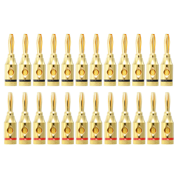 20/40PCS 4mm Banana Plug Gold Plated Musical Audio Speaker Cable Wire Connector - Lets Party