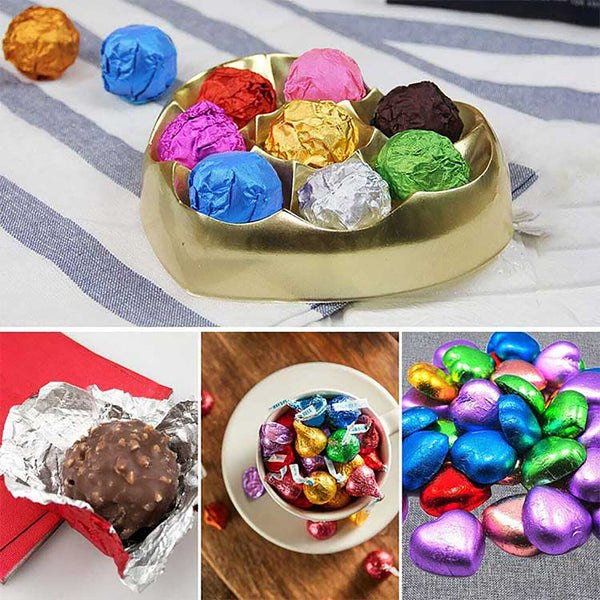 600X Square Candy Chocolate Lolly Aluminum Foil Paper Gift Wrappers Colorful AU