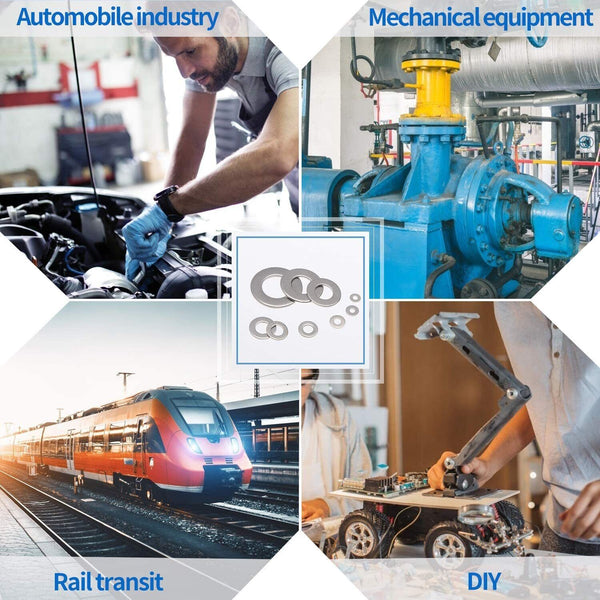 Stainless Steel Flat Washer Washers Assortment Set Value Kit AU NEW