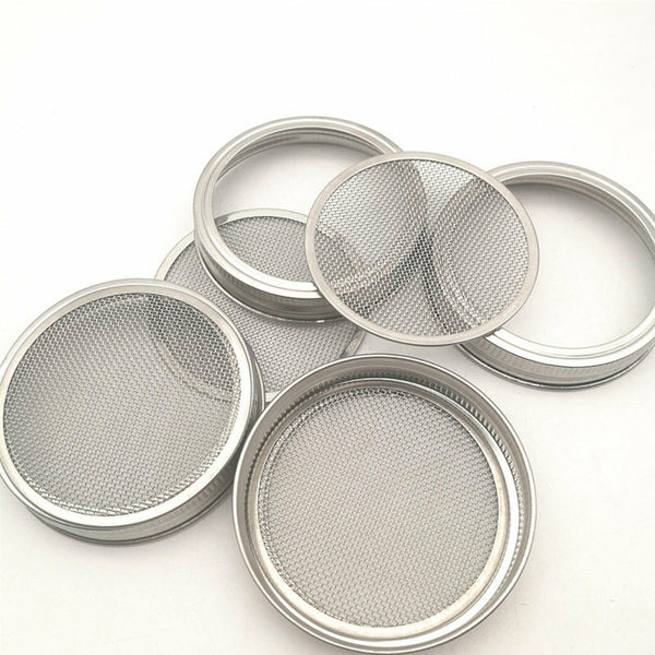 Seed Sprouting Lids Tools Strainer Screen Kits for Wide Mouth Mason Canning Jar