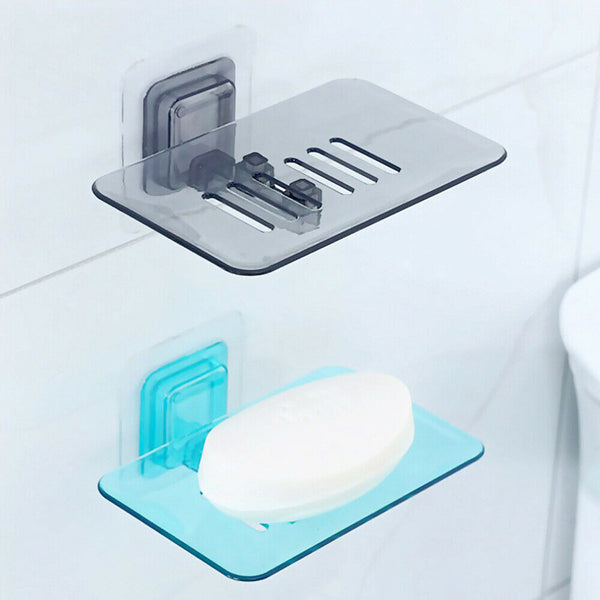 Bathroom Waterfall Tray Holder Soaps Plate Suction Case Containers Dish Storage - Lets Party