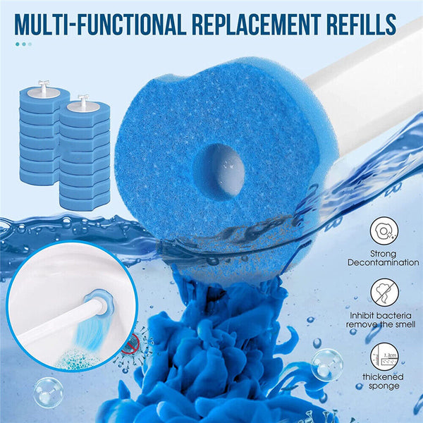 Disposable Bathroom Toilet Brush Holder Set Replacement Cleaning Head Refills AU