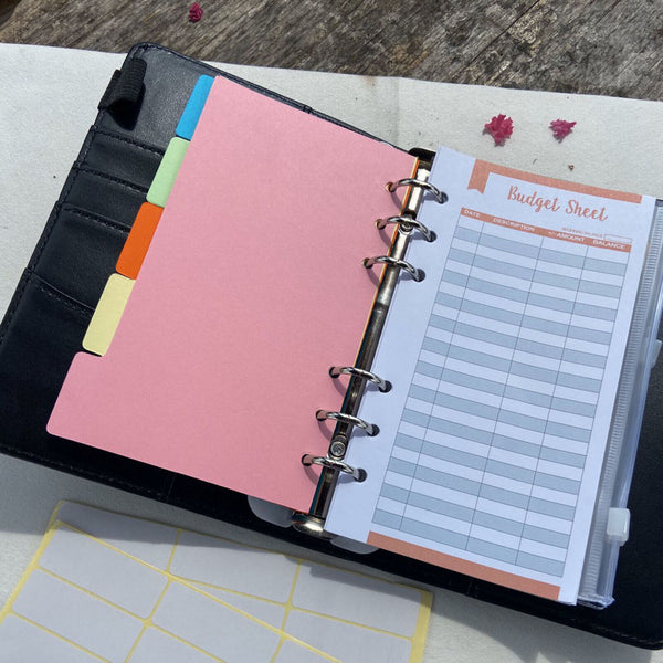 24 Pieces A6 Binder Budget Sheets Fit Budget Cash Envelope Binder Budget AU