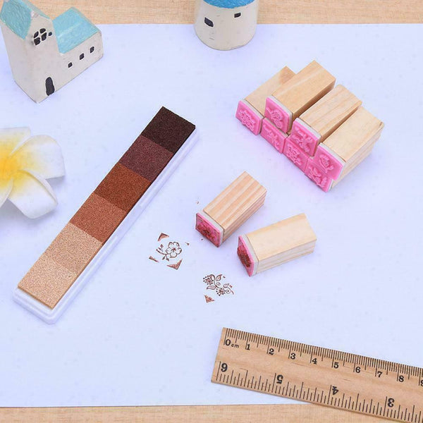 Gradient Color Ink Pad Inkpad Rubber Stamp Oil Based DIY Finger Print 10 Colours