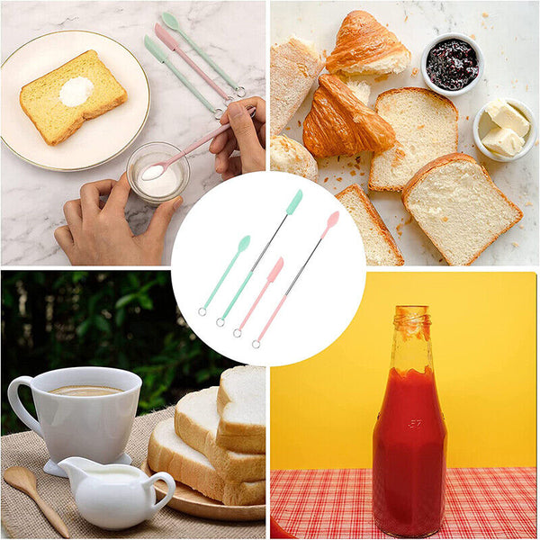 2-4pcs Silicone Telescopic Spatula Multipurpose Double-Headed Cream Cake Scraper