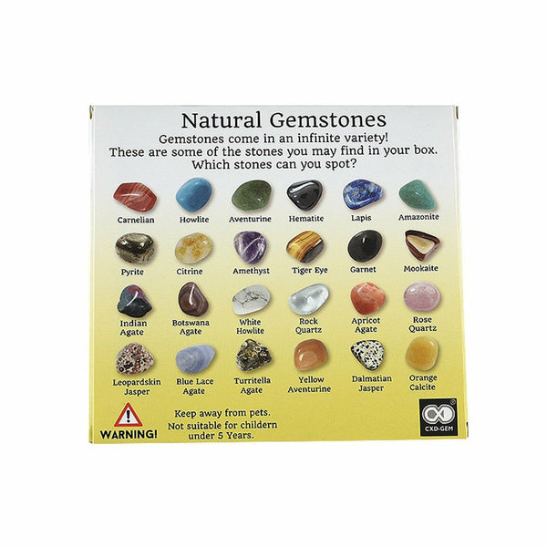 20x Crystal Gemstone Polished Healing Chakra Stone Collection Display Set AU