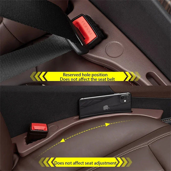 2Pcs Car Seat Gap Filler Spacer Auto PU Universal Soft Holster Blocker Pad AUS