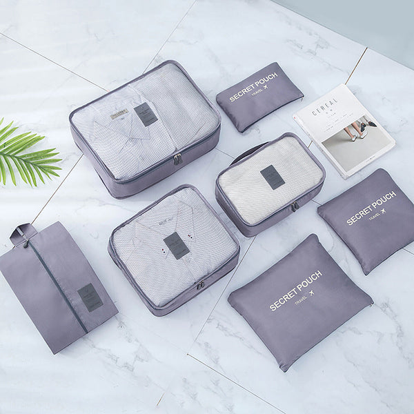 7Pcs Travel Luggage Organizer Set Bags Storage Pouches Suitcase Backpack Storage