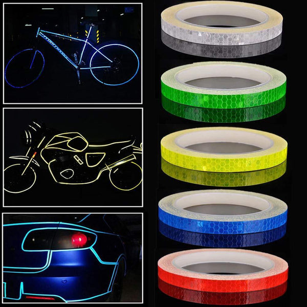 8 M Reflective Tape Adhesive Sticker Strip Glow in the Dark Bike Car Truck Decal