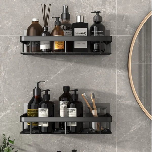 2PCS Self Adhesive Shower Shelf Bathroom Shower Caddy Rack Storage Organiser