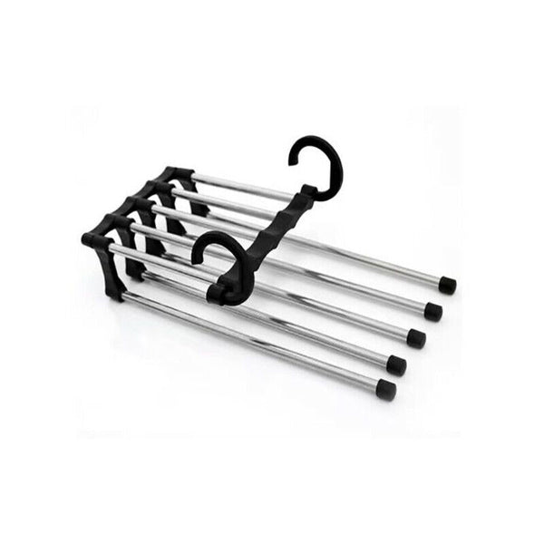 5 in1 Multi-functional Pants rack Stainless-Steel Wardrobe Magic Clothes Hanger