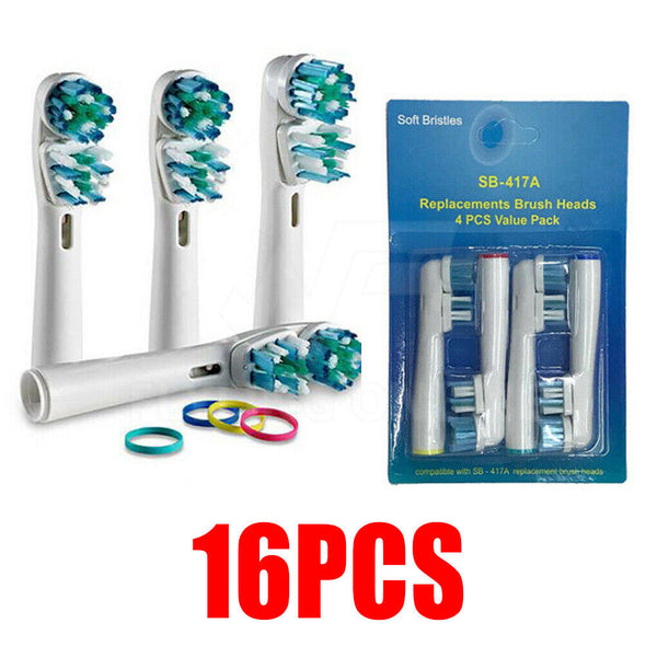 Toothbrush Heads Replacement DUAL CLEAN For Oral-B Electric Floss Flexi - Lets Party