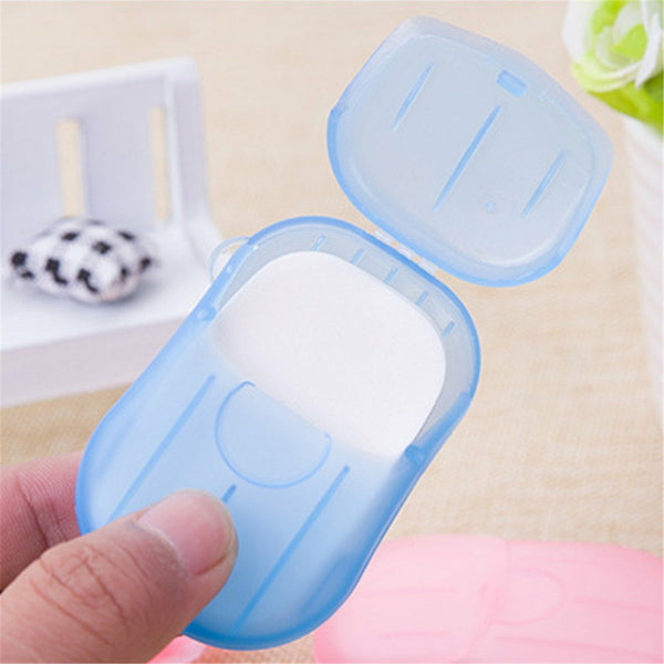 1box Portable Washing Slice Sheets Hand Bath Travel Scented Foaming Paper Soap