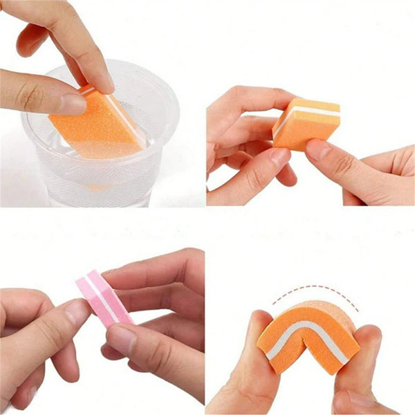 UP 100PCS File Beauty Polishing Block Polish Nail Sanding Buffer Mini Nail File
