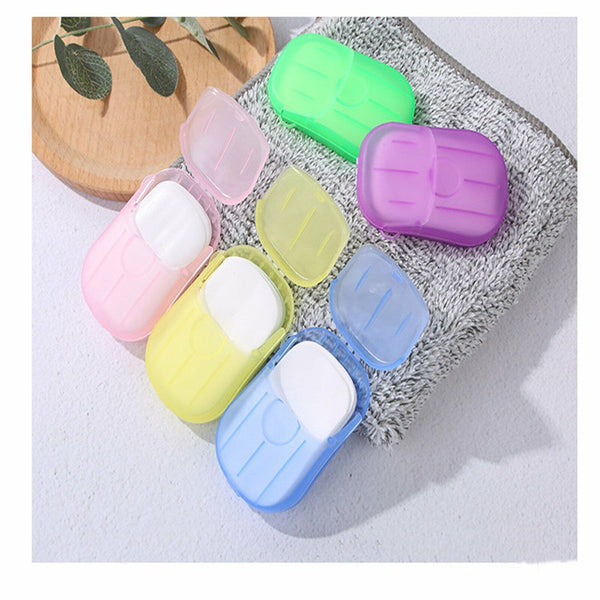 1box Portable Washing Slice Sheets Hand Bath Travel Scented Foaming Paper Soap