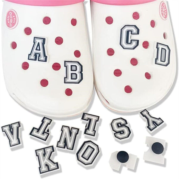 28PCS Set 26 Individual Letters Heart Decoration -Shoe Charms For Croc Shoes DIY