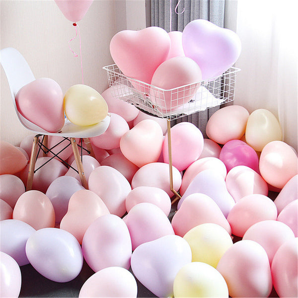 up to 100pcs Macaron Balloon 25cm Heart Latex Balloons Party Wedding Birthday