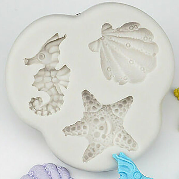 Sea Beach Nautical Animals Mermaid Silicone Fondant & Chocolate Mould Mold