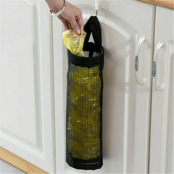 Plastic Bag Holder Dispenser Mesh Storage Tash Garbage Bags Organizer Hanging AU