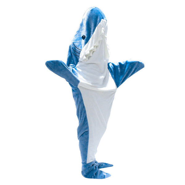 Shark Blanket Super Soft Cozy Flannel Hoodie Shark Sleeping Bag S-XXL