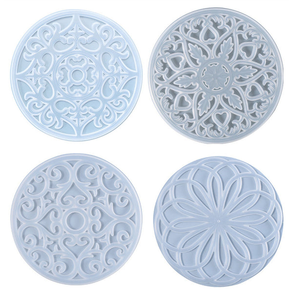 Mould Silicone Resin Mandala Placemat Epoxy Mold Coaster Cup Mat Crafts Casting
