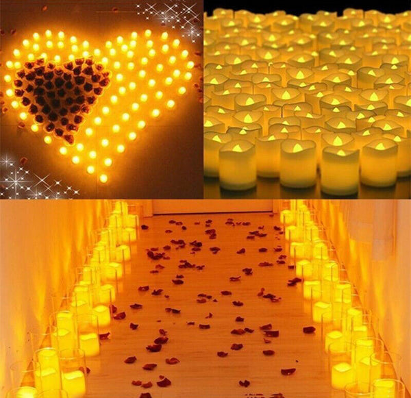 24X LED Flameless Tea Light Wedding Decoratio Tealight Candle Battery Included