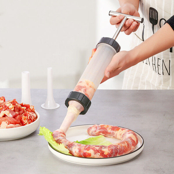 Sausage Machine Meat Filler Stuffer Salami Maker Funnel Hand Operated AU SELLER