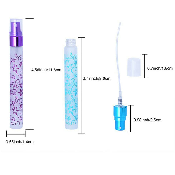 Up 60X 10ml Glass Perfume Spray Bottle Atomizer Portable Mini Refillable Bottles