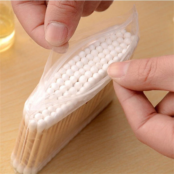 1000PCS Disposable Wooden Handle Cotton Swab Ear Buds Q-Tip Makeup Cosmetic New