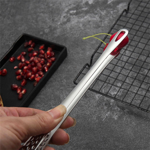 24/28cm Stainless Steel Kitchen Straight Grill Tweezers BBQ Food Tongs Tools AU