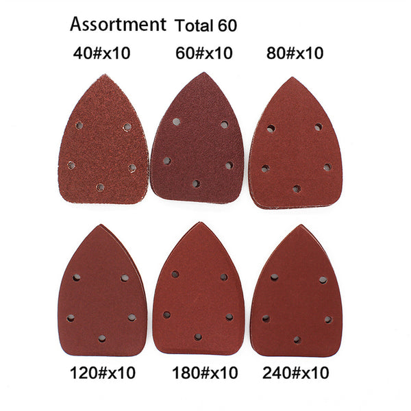 120x Sanding Sheets Triangle Mouse Detail Sander Pads 40 60 80 120 180 240 Grit