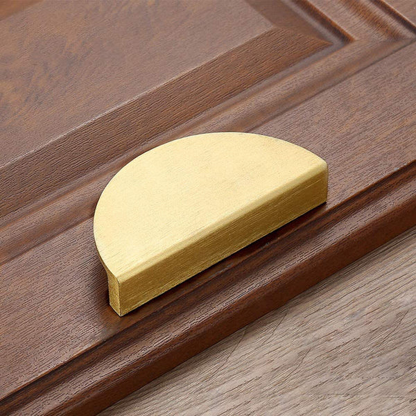 1-10x Half Moon Cabinet Pull Cupboard Door Handles Semi Circle Drawer Knob Decor - Lets Party