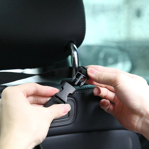 Car Travel Trash Can Bin Rubbish Garbage Hang Storage Bag Hanger Back Seat