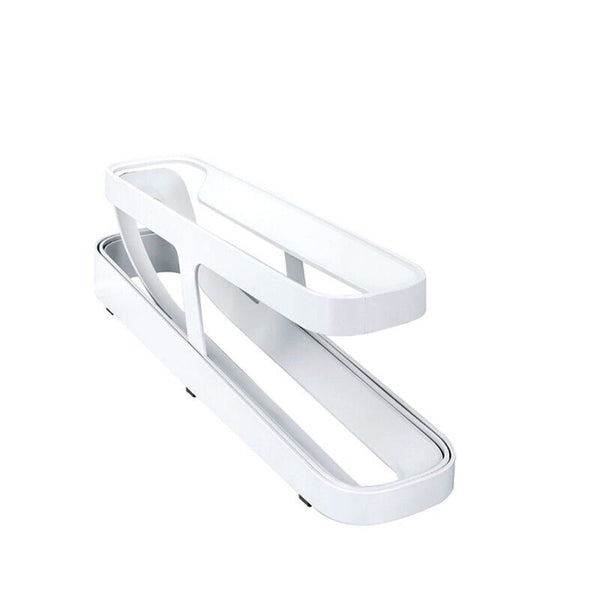 Rolldown Refrigerator Egg Dispenser Auto Rolling Egg Holder 2 Tier Storage Rack