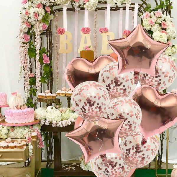 10-24pcs Balloon Set Foil Balloons Latex Confetti Balloon Party Birthday Wedding